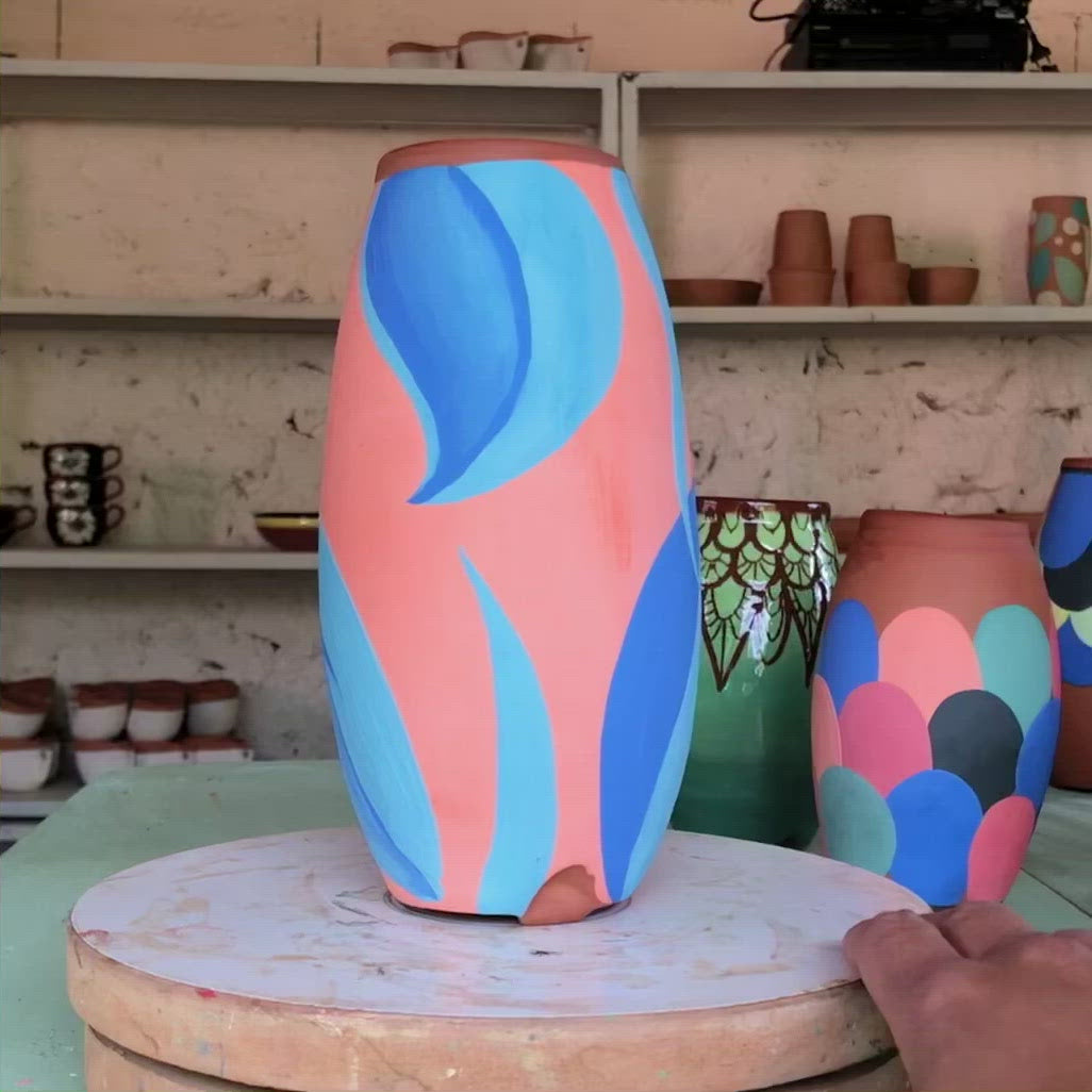 Vase en poterie - pièce unique Les Poteries de Sylvie céramique artisanale