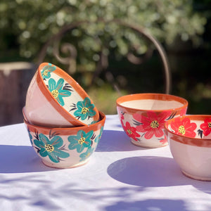 bols à fleur en poterie - Les Poteries de Sylvie céramique artisanale