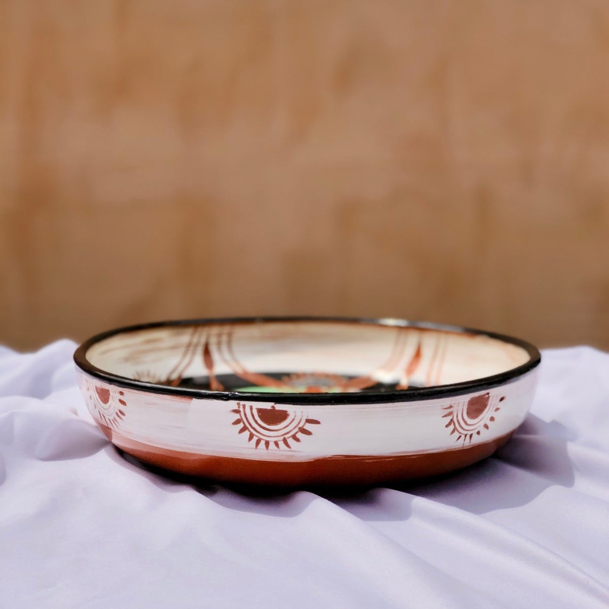 plat en poterie - pièce unique Les Poteries de Sylvie céramique artisanale