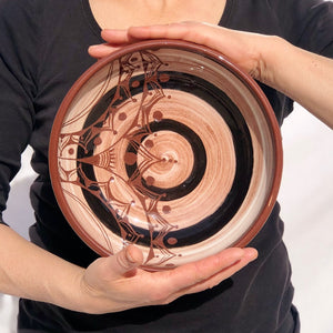 plat en poterie - pièce unique Les Poteries de Sylvie céramique artisanale