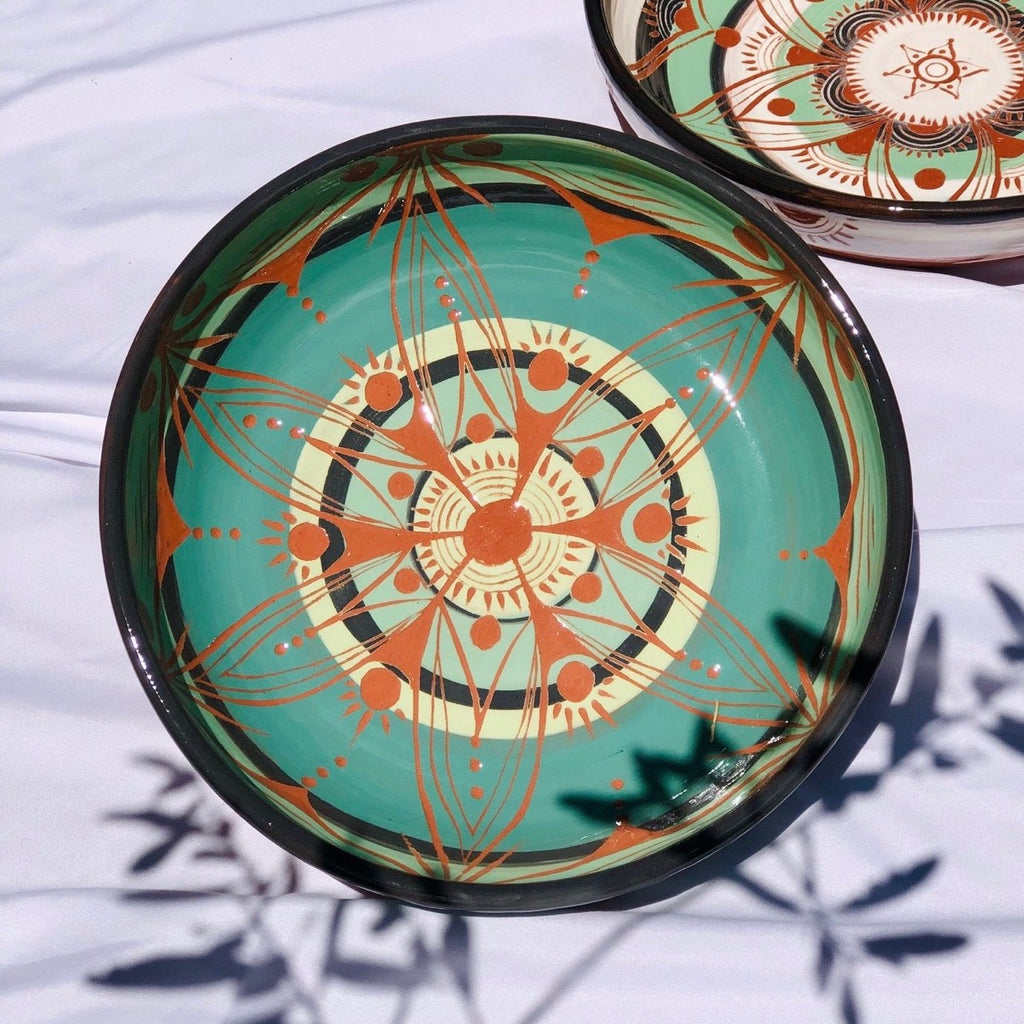plat en poterie - pièce unique Les Poteries de Sylvie céramique artisanale