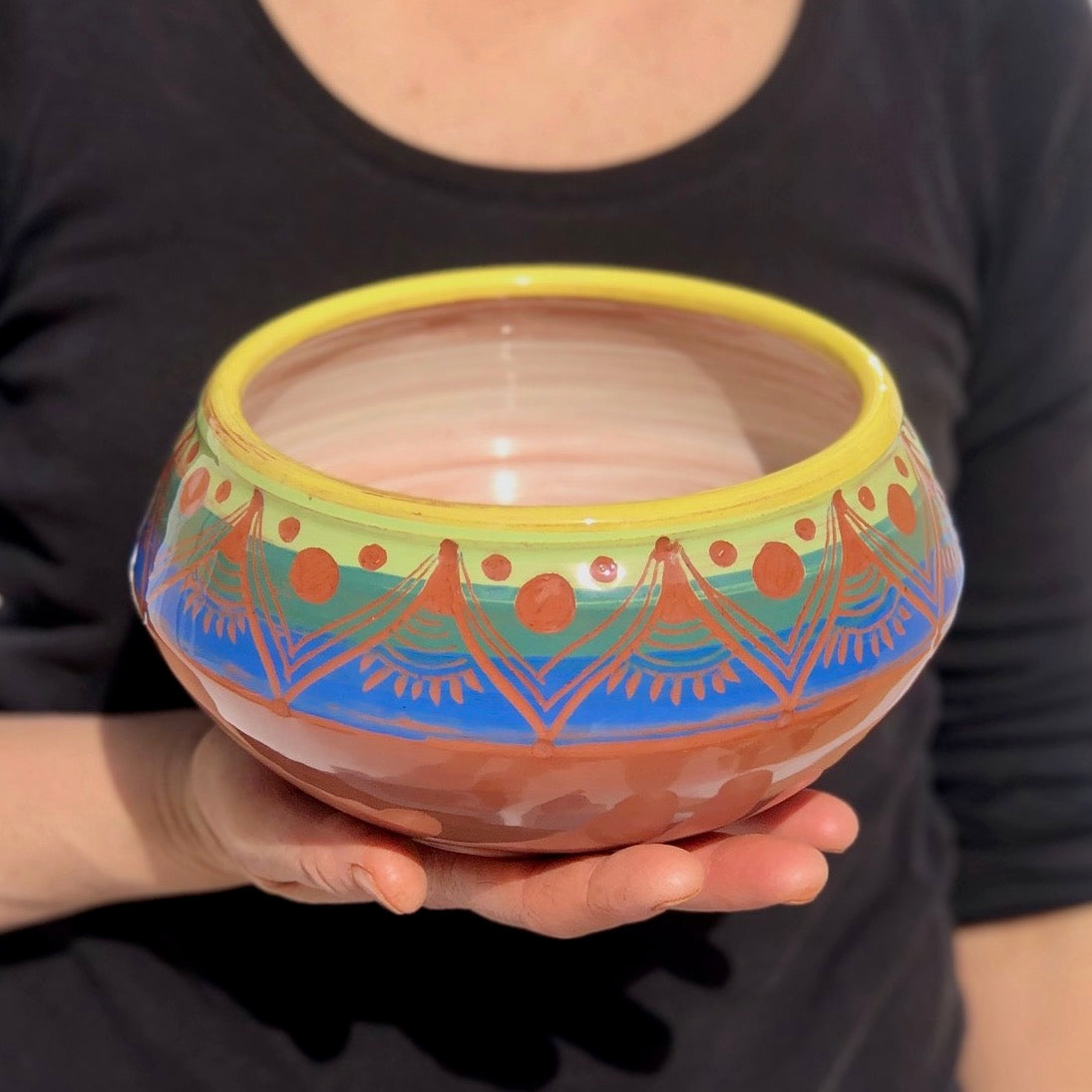 saladier en poterie - pièce unique Les Poteries de Sylvie céramique artisanale