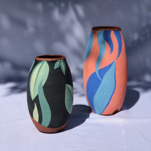 Vase en poterie - pièce unique Les Poteries de Sylvie céramique artisanale