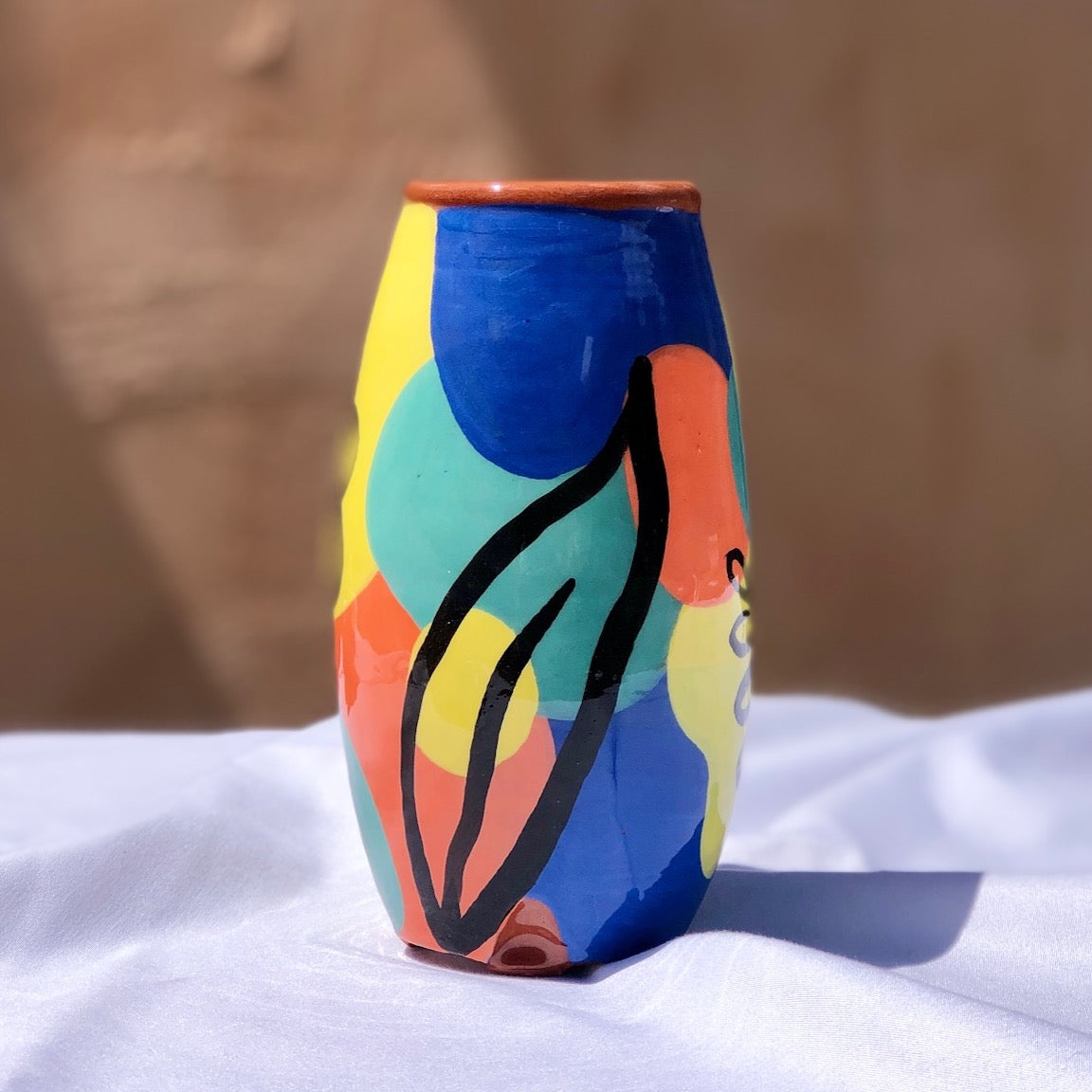 Vase en poterie - pièce unique Les Poteries de Sylvie céramique artisanale  Modifier le texte alternatif