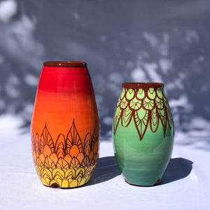 Vase en poterie - pièce unique Les Poteries de Sylvie céramique artisanale