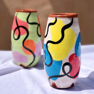 Vase en poterie - pièce unique Les Poteries de Sylvie céramique artisanale  Modifier le texte alternatif
