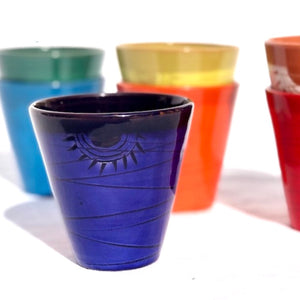 verre à café gobelet tasse en poterie - Les Poteries de Sylvie céramique artisanale